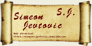 Simeon Jevtović vizit kartica